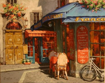 街並み Painting - ブルターニュのお店の色